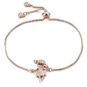 Bracelet for Dancer Ballerina Mom Rose Gold Thin